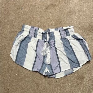 Ocean Drive Blue and White linen Shorts